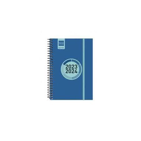 Agenda escolar finocam espiral label s/v azul coba