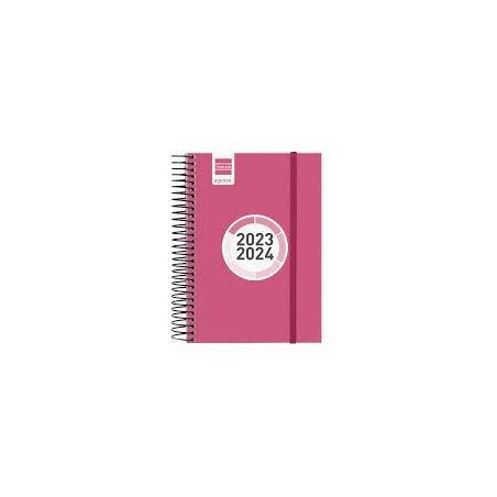 Agenda escolar finocam espiral color 8º d/p rosa