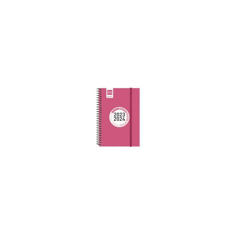 Agenda escolar finocam espiral color s/v rosa