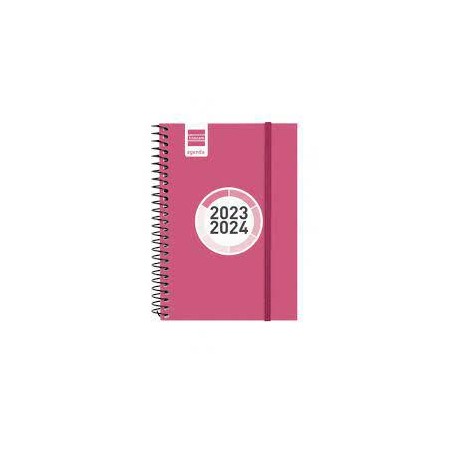 Agenda escolar finocam espiral color s/v rosa