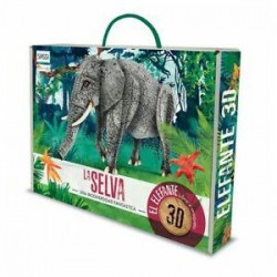 La selva 3D. El elefante libro + maqueta