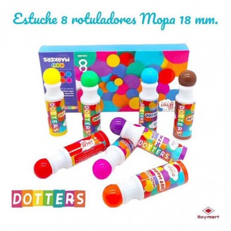 Estuche 8 colores dotters mopa mi primer marker