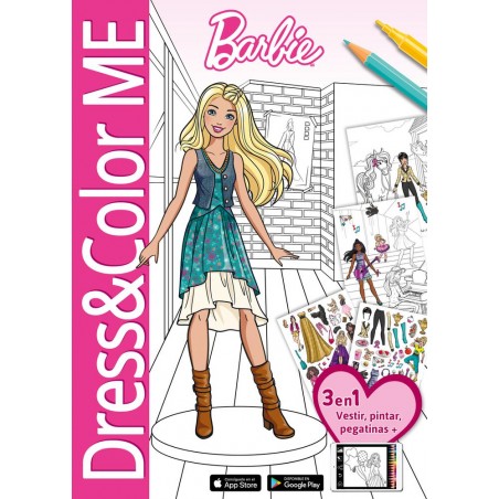 Barbie  Dress & color me A4