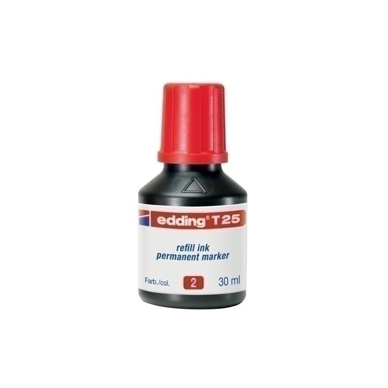 Bote tinta rotulador edding frasco 30 ml rojo