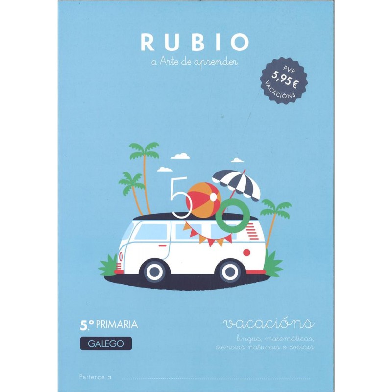 Cuaderno rubio vacacións 5º primaria galego