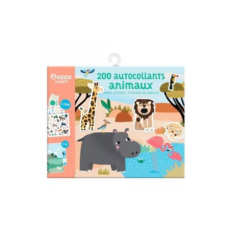 Mi estuche de artista  200 pegatinas de animales