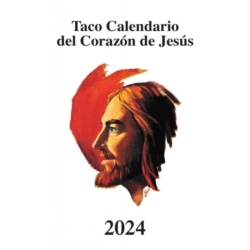 Taco calendario corazón de Jesús 2024 con imán