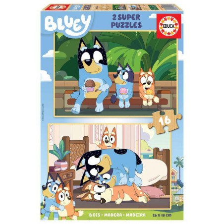 Puzzle educa bluey 2x16 piezas