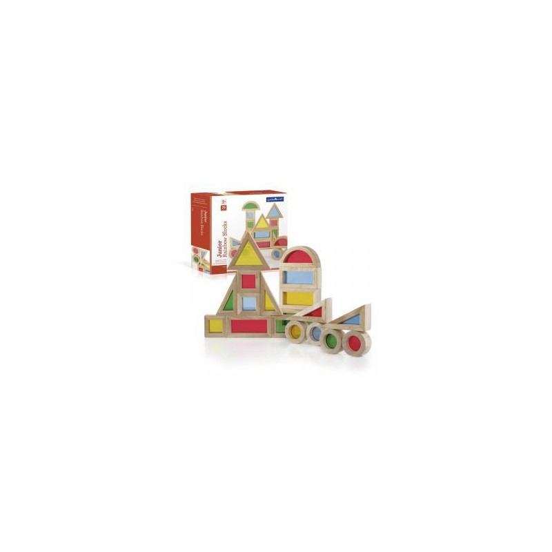 Construcción bloques Junior arco iris 20 piezas