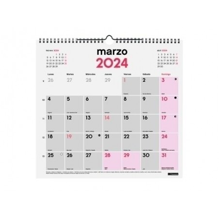 Calendario finocam pared para escribir 