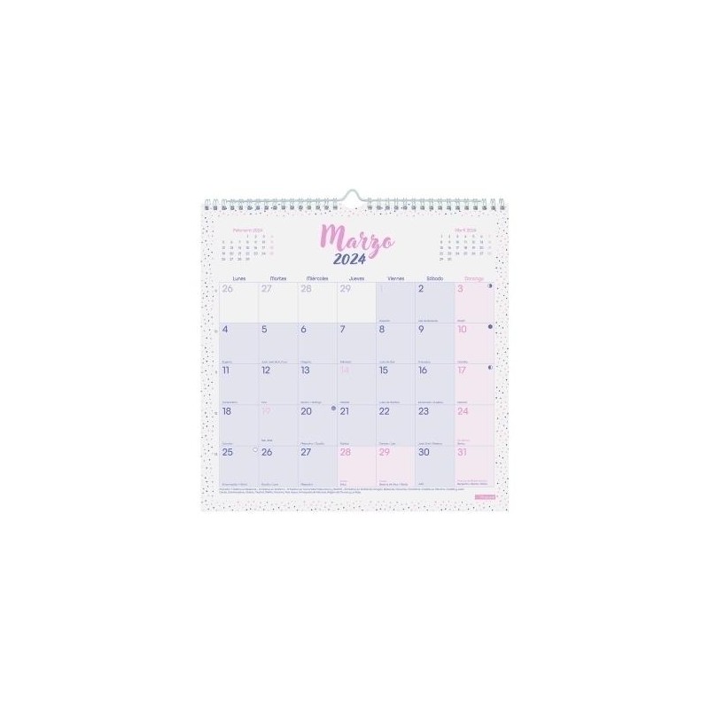 Calendario finocam 2024 pared chic morado