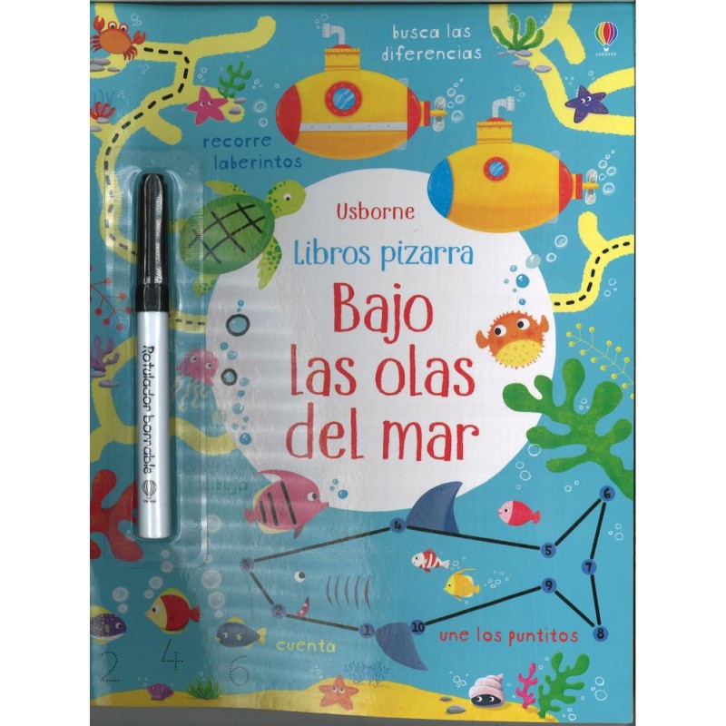 Bajo las olas del mar. Libros pizarra (Usborne)