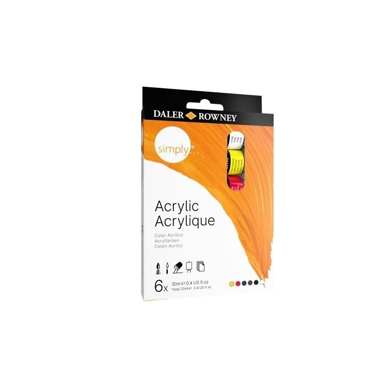 6 pinturas acrílicas de 12 ml 6 pinturas acrílicas de 12 ml