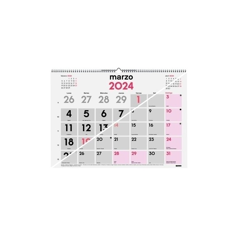 Calendario finocam 2024 pared mixto XL