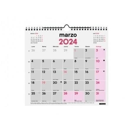 Calendario finocam 2024 pared escribir M