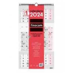 Calendario finocam 2024 pared 3 meses vista