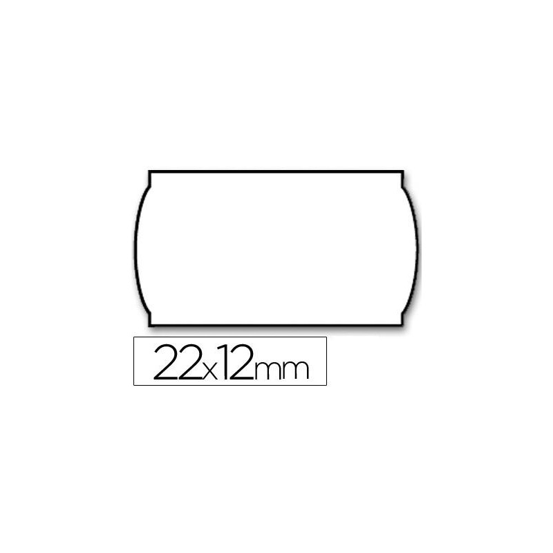 Rollo etiquetas meto 22x12 blanco removible 1500 u