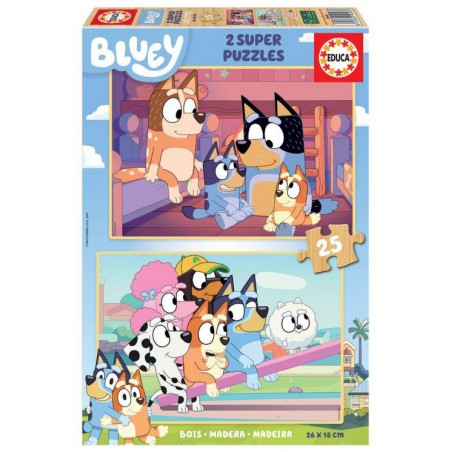 Puzzle educa bluey 2x25 piezas