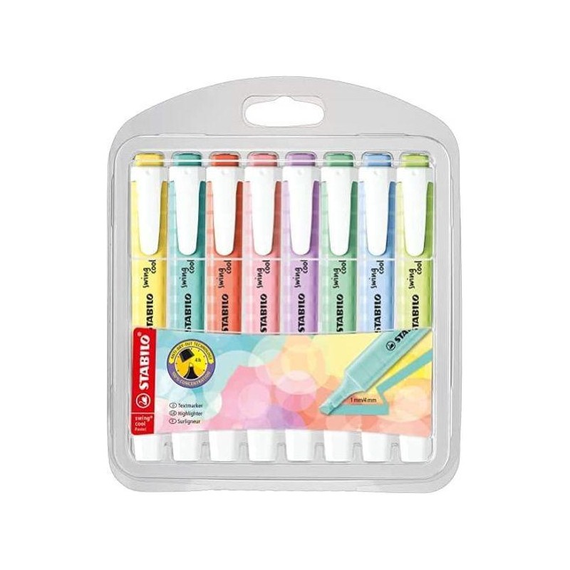 Estuche 8 marcadores fluorescentes stabilo swing Estuche 8 marcadores fluorescentes stabilo swing