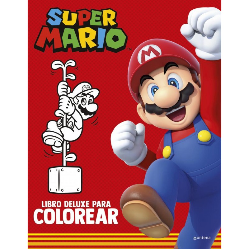 Super Mario  libro para colorear deluxe