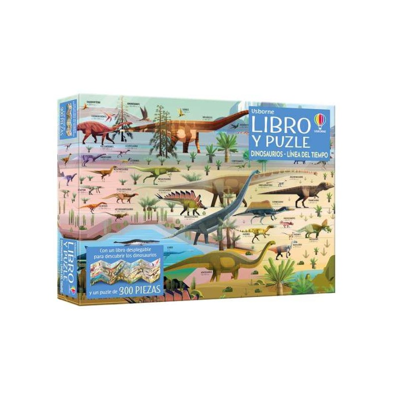 Dinosaurios Línea del tiempo Libro y puzzle Dinosaurios Línea del tiempo Libro y puzzle
