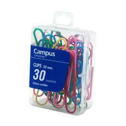 Clips Campus University de Colores 50 mm /30 ud 