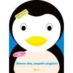 Buenos días, pequeño pingüino. Pega y colorea