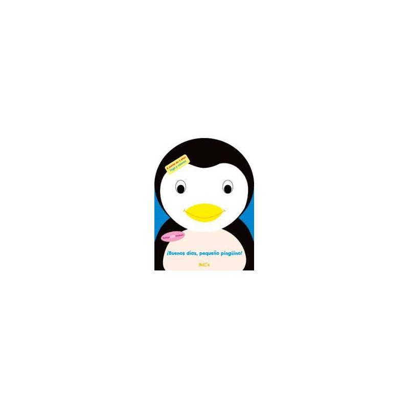 Buenos días, pequeño pingüino. Pega y colorea