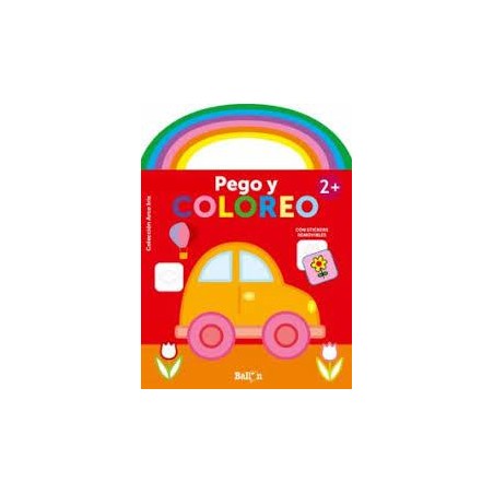 Arco iris. Pego y coloreo coche