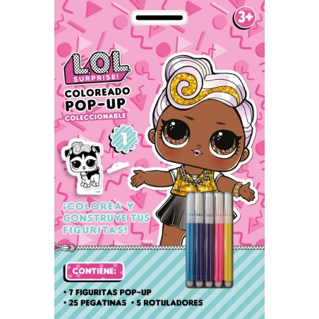 Coloreado pop up nº 1 LOL surprise