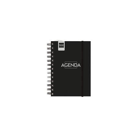 Agenda escolar finocam A6 día página negro 24-25