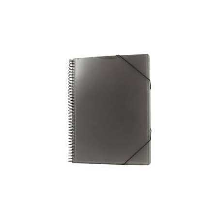 Carpeta 20 fundas con espiral negra   portatodo