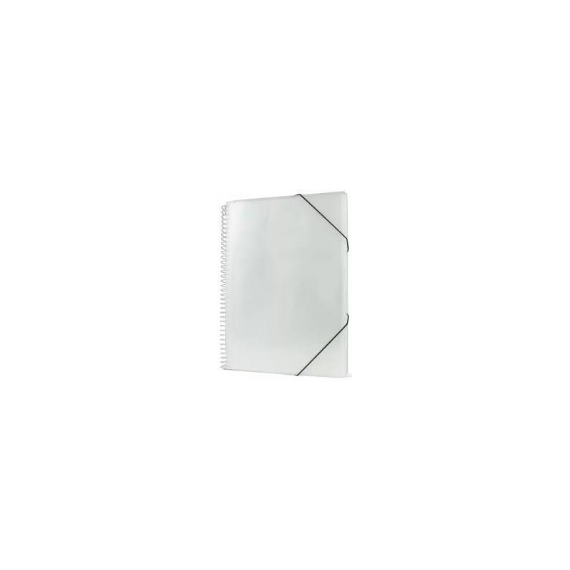 Carpeta 20 fundas A4 con espiral transparente Carpeta 20 fundas A4 con espiral transparente