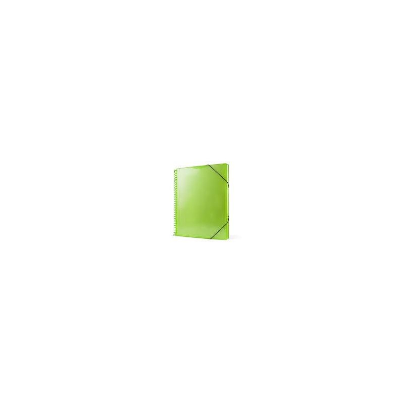 Carpeta 40 fundas A4 con espiral verde   portatodo