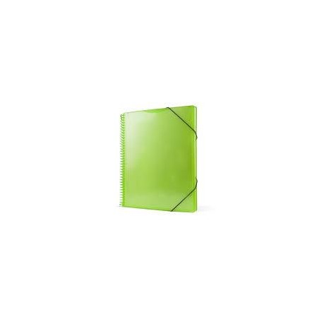 Carpeta 40 fundas A4 con espiral verde   portatodo