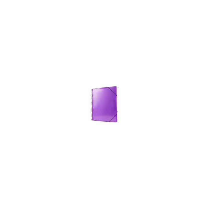 Carpeta 40 fundas A4 con espiral violeta   portato