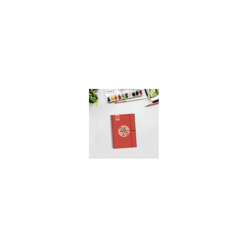 Agenda escolar finocam 8º espiral s/v roja 24/25