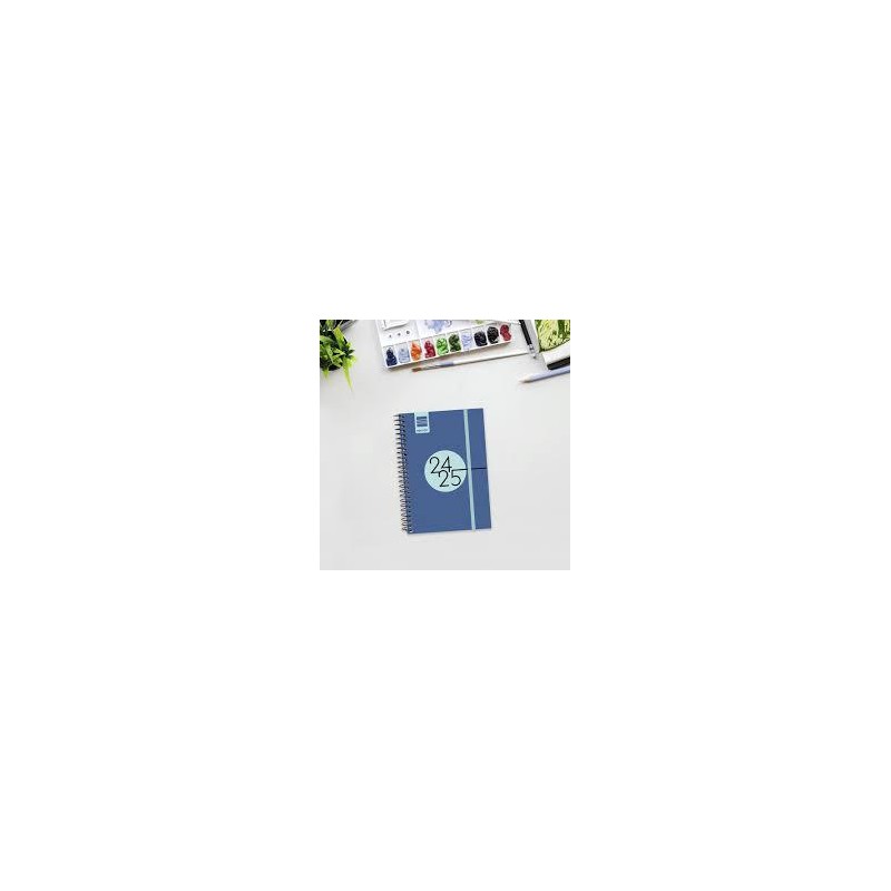Agenda escolar finocam espiral 8º azul 24/25