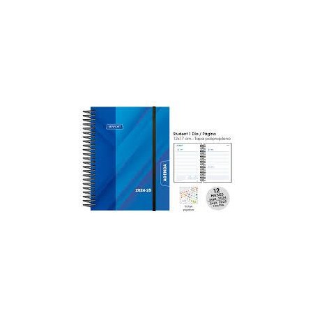 Agenda escolar senfort 8º día página prisma azul