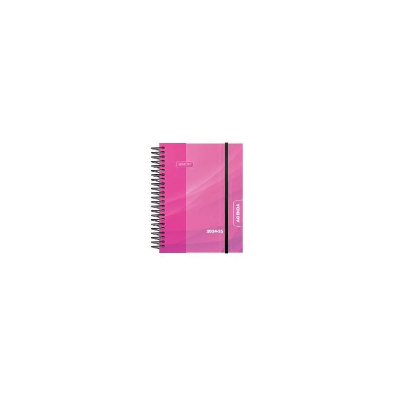 Agenda escolar senfort 8º día página prisma fucsia