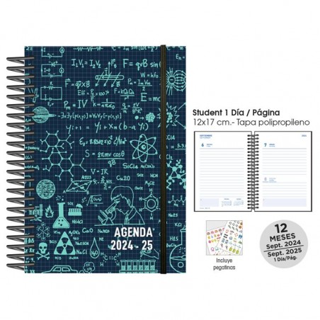 Agenda escolar sanfort 8º día página maths azul