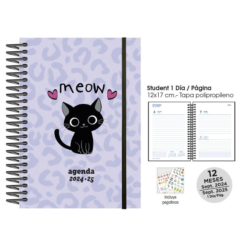 Agenda escolar senfort 8º día página cats