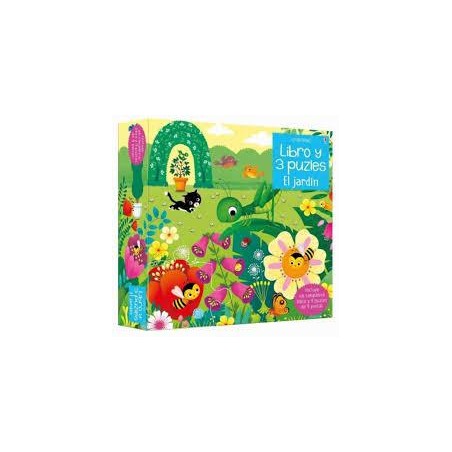 El jardín. Libro y 3 puzles