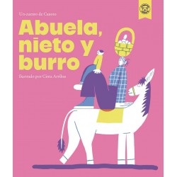 Abuela  nieto y burro