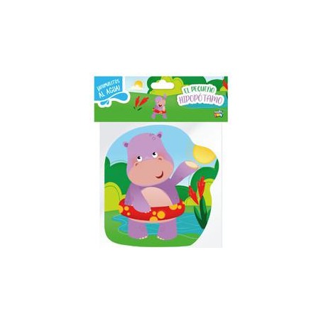 Pequeño hipopotamo  animalitos al agua