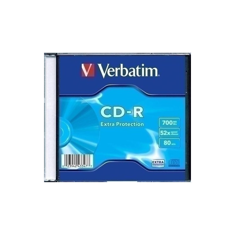 Cd-rom verbatim 700mb 52x slim datalife
