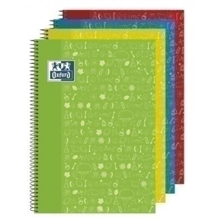 Block oxford school asignaturas naturales 4x4