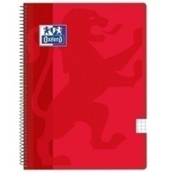 Bloc oxford school tapa pp cuadricula 5x5 rojo