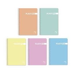Bloc folio cuadro 4mm  80 hojas Plastipac pastel