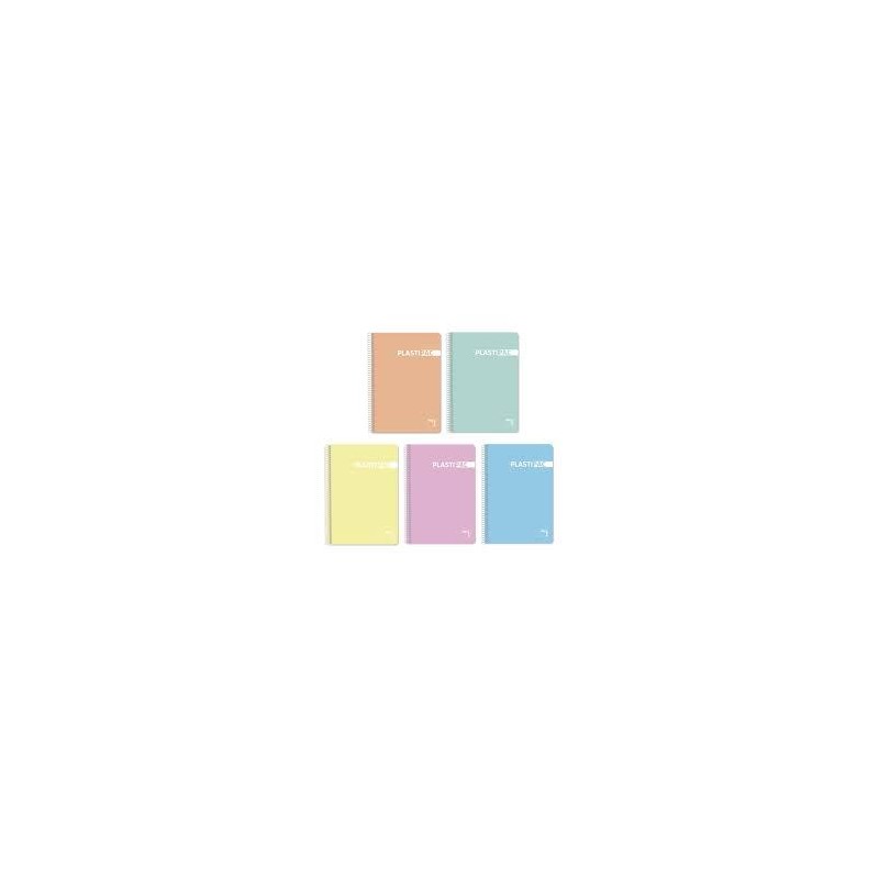 Bloc folio cuadro 4mm  80 hojas Plastipac pastel